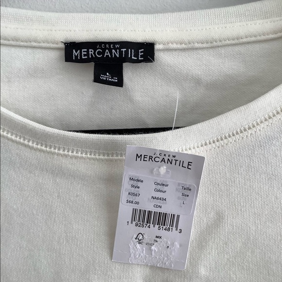 J Crew Mercantile Cream Sweatshirt with Black bows - Picture 4 of 5